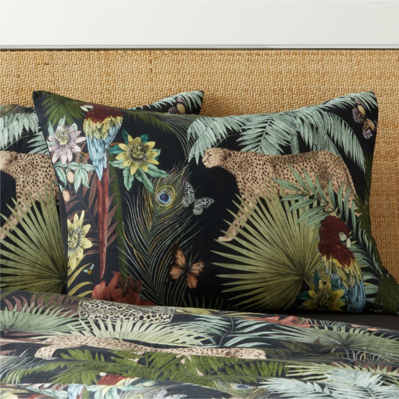 Viewing product image Palm Grove Linen Standard Pillow Shams Set of 2 by Matthew Williamson - image 1 of 6