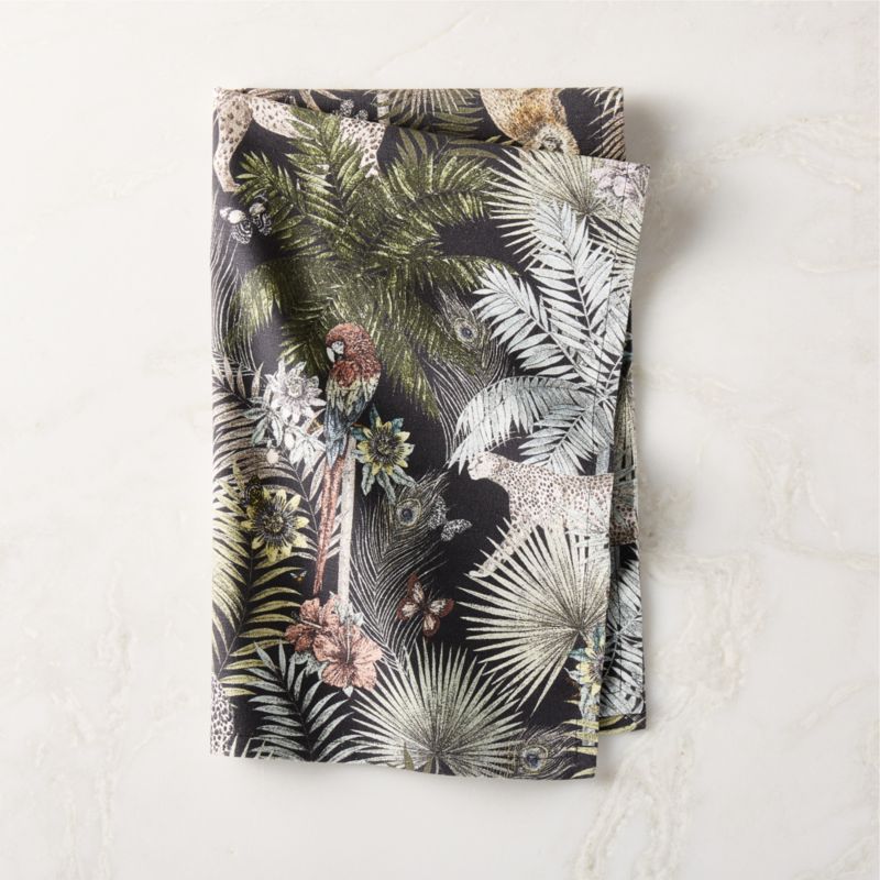 View Palm Grove Jungle Print Tea Towel by Matthew Williamson details