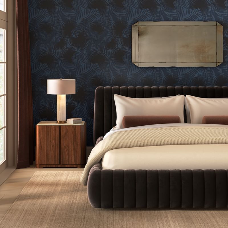 Palm Leaf Blue Wallpaper - image 2 of 4