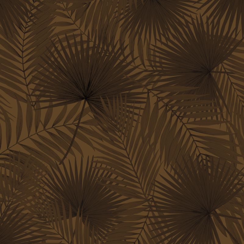 Palm Leaf Wallpaper Brown - image 2 of 3