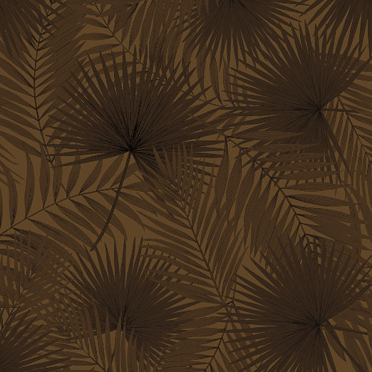 Palm Leaf Wallpaper Brown
