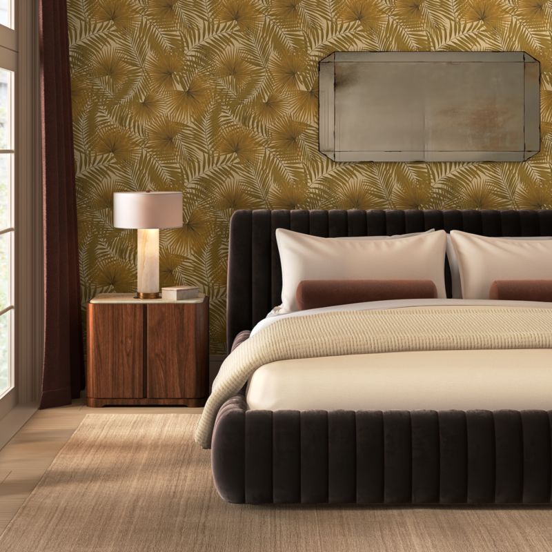 Palm Leaf Dull Gold Wallpaper - image 2 of 3