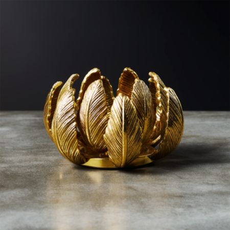 Palm Leaf Tea Light Candle Holder