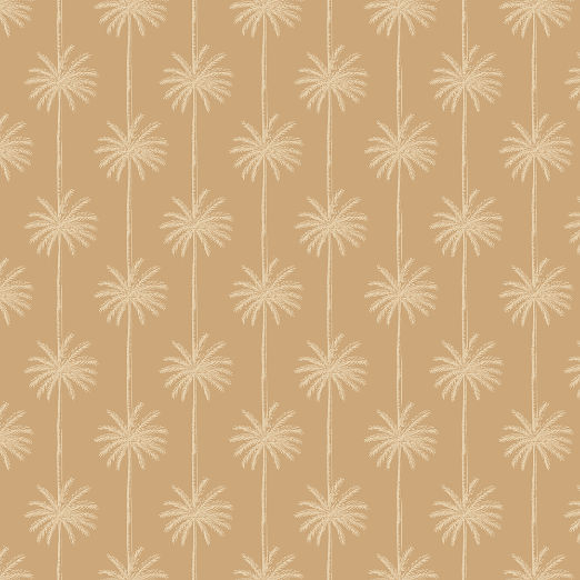 Palm Trees Dull Gold Wallpaper