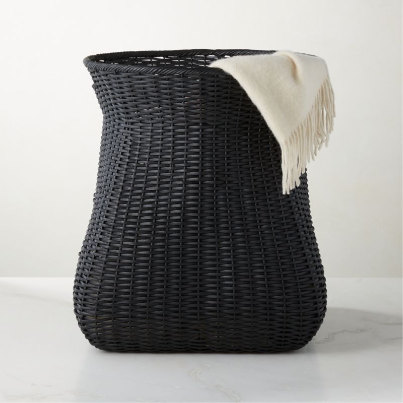 Palmer Black Wicker Storage Basket - image 1 of 4