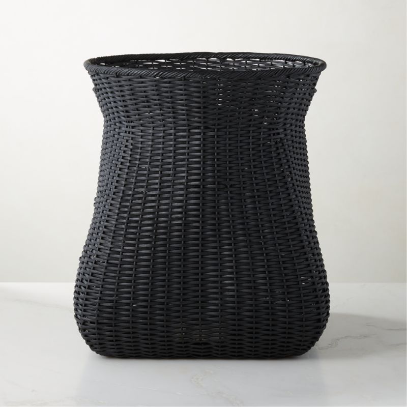 Palmer Black Wicker Storage Basket - image 0 of 4