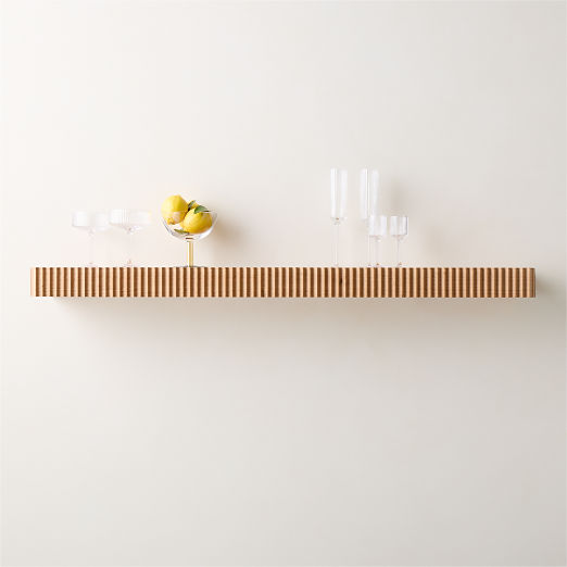 Palmer Natural Oak Wall Shelf 48"
