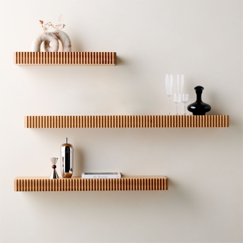 Palmer Natural Oak Wall Shelf 36" - image 4 of 5