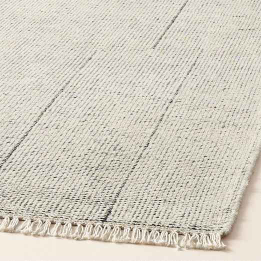 Palos Hand-Knotted Cool Grey and Warm White New Zealand Wool Area Rug