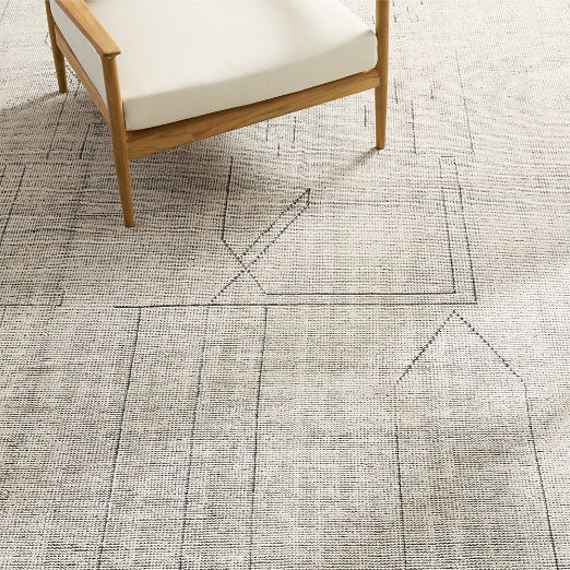 Palos Hand-Knotted Cool Grey and Warm White New Zealand Wool Area Rug