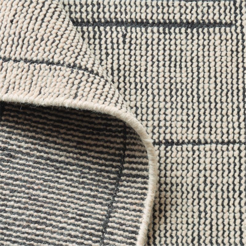 Palos Hand-Knotted Cool Grey and Warm White New Zealand Wool Runner Rug 2.5'x8' - image 3 of 4