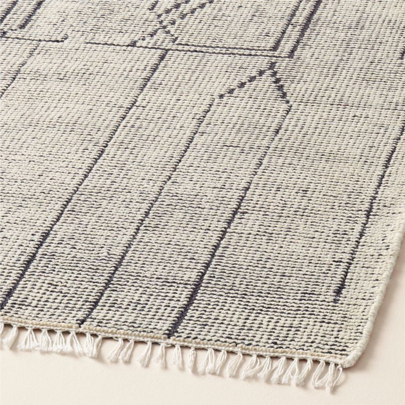 Palos Hand-Knotted Cool Grey and Warm White New Zealand Wool Runner Rug 2.5'x8' - image 2 of 4