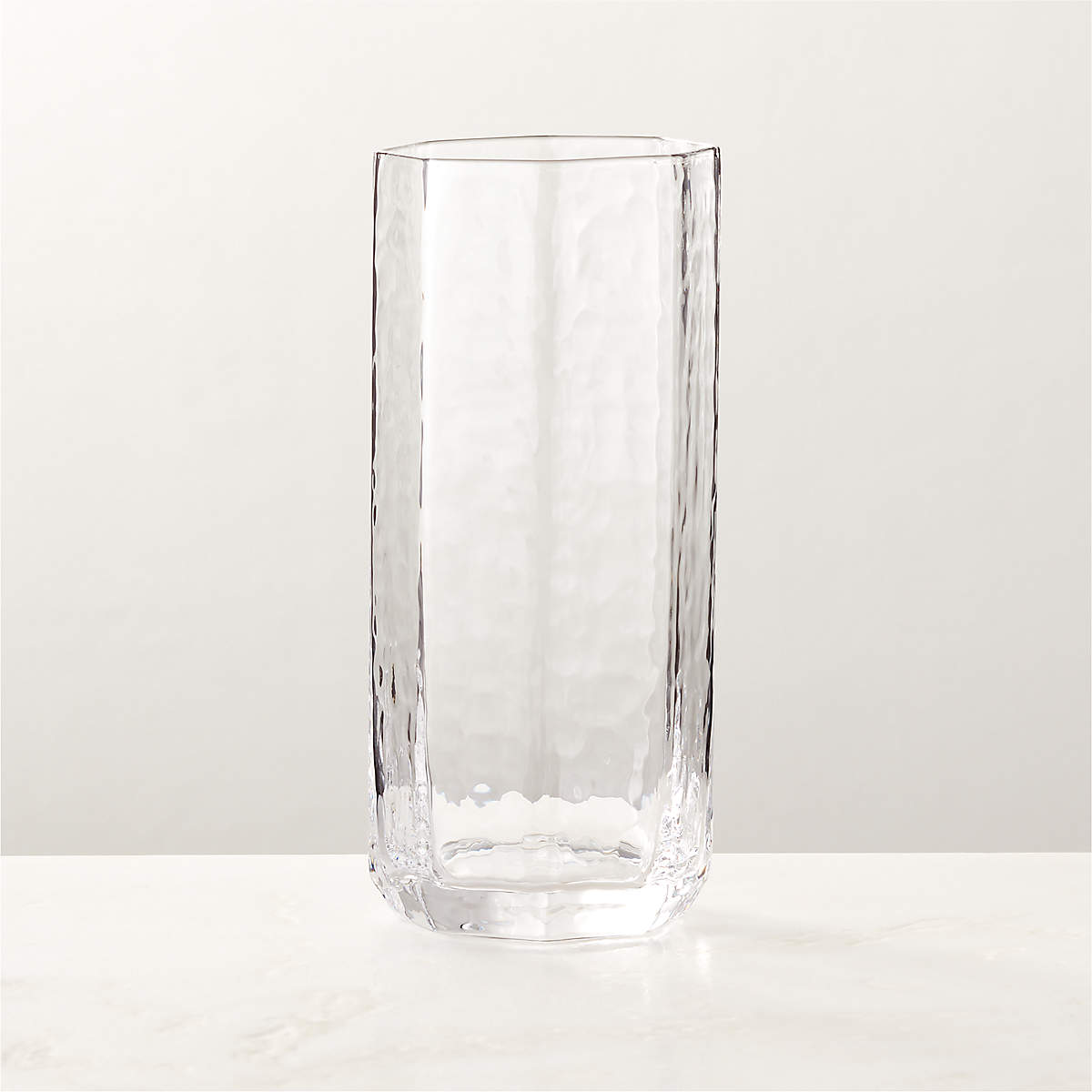 Panel Modern Faceted Clear Cooler Glass CB2 Canada
