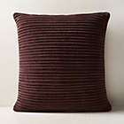 Talita Mink Brown Wool and Silk Lumbar Pillow with Down-Alternative Insert 23"x11"