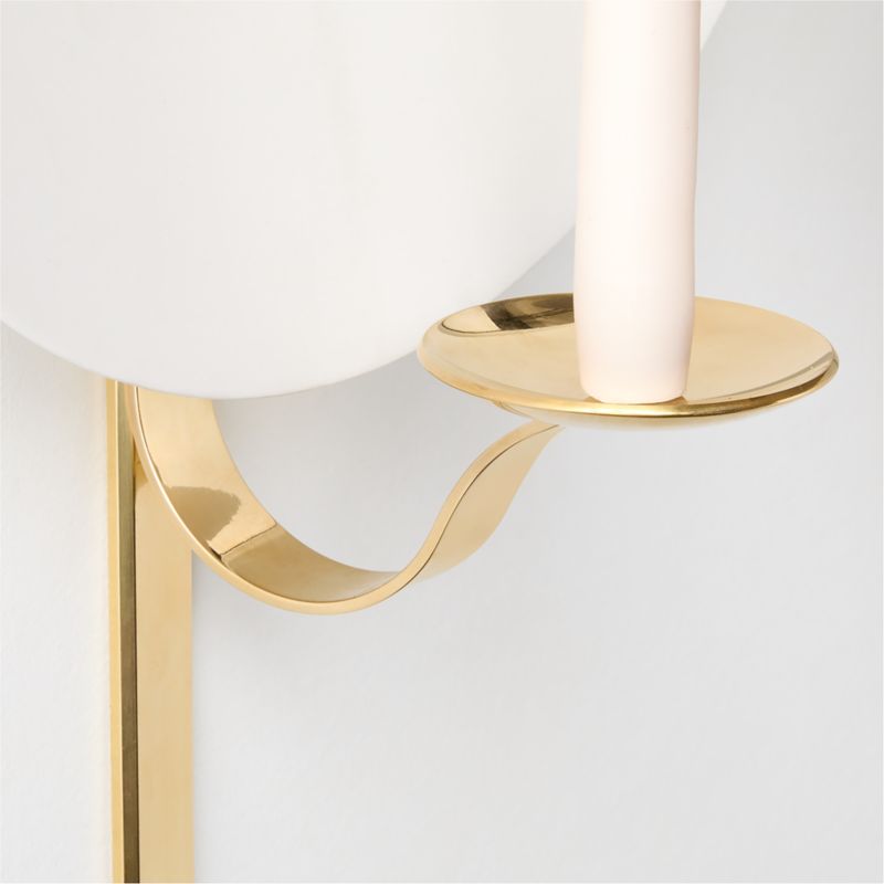 Parabola Bone China Wall Sconce Taper Candle Holder - image 3 of 5