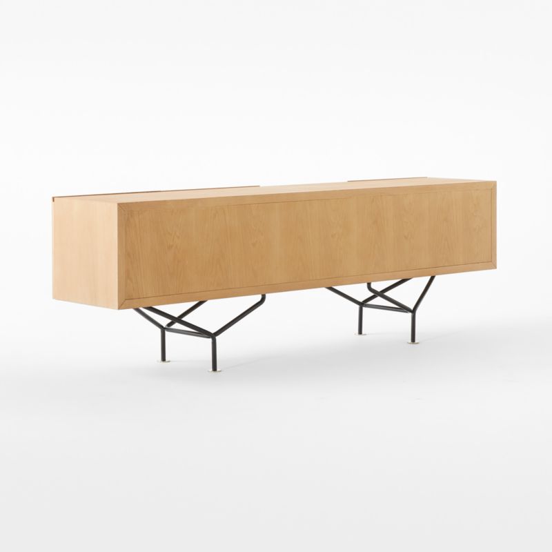 Paraggi 86" Cerused Oak Wood Credenza by Gianfranco Frattini - image 9 of 12