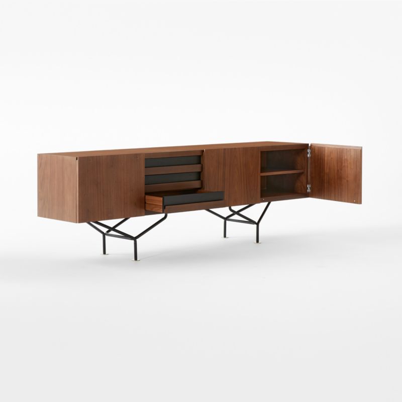 Paraggi 86" Walnut Wood Credenza by Gianfranco Frattini - image 9 of 14