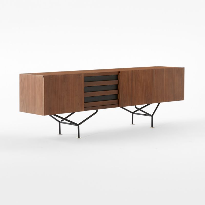 Paraggi 86" Walnut Wood Credenza by Gianfranco Frattini - image 8 of 14