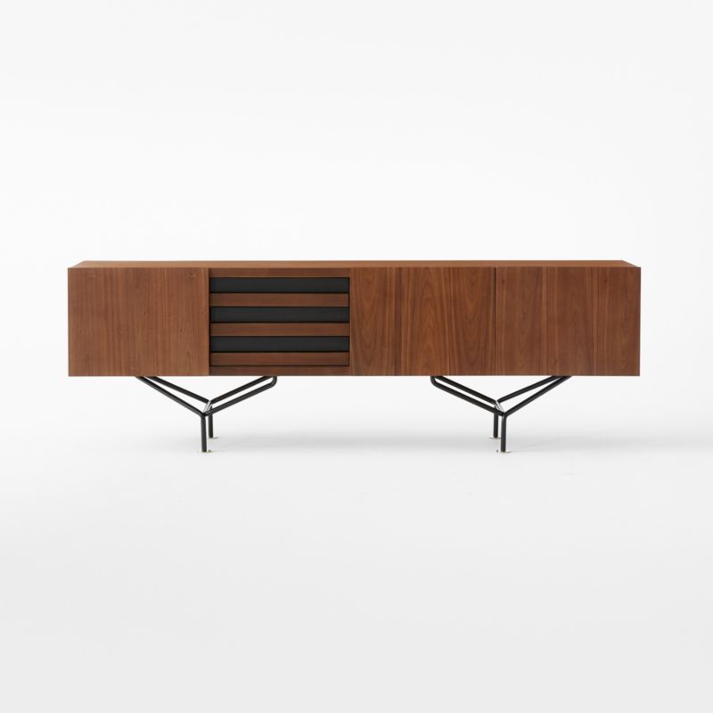 Paraggi 86" Walnut Wood Credenza by Gianfranco Frattini - image 7 of 14