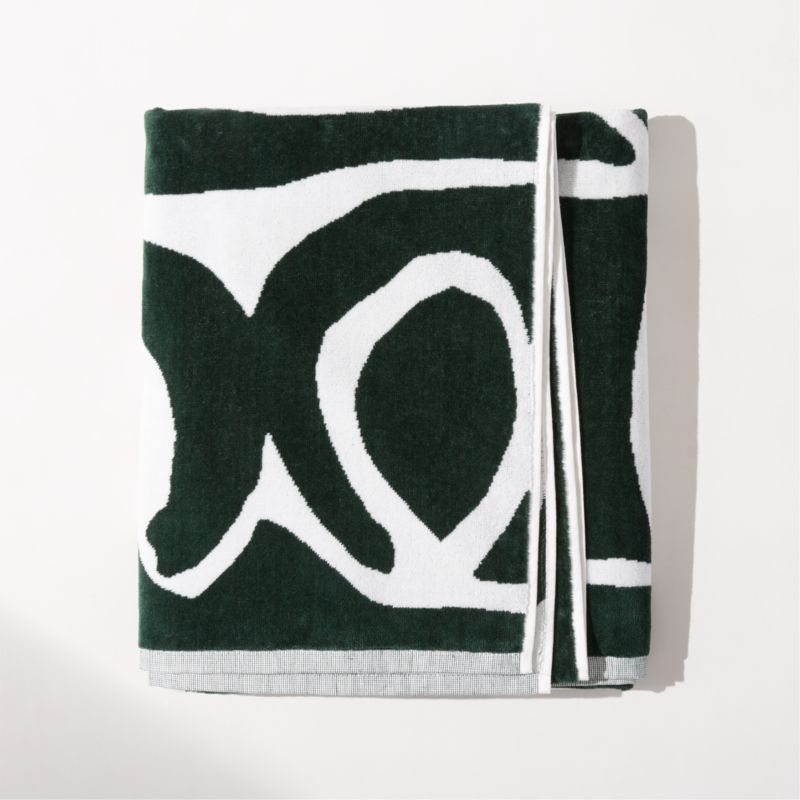 Parc Organic Cotton Green Beach Towel by Ross Cassidy - image 1 of 6