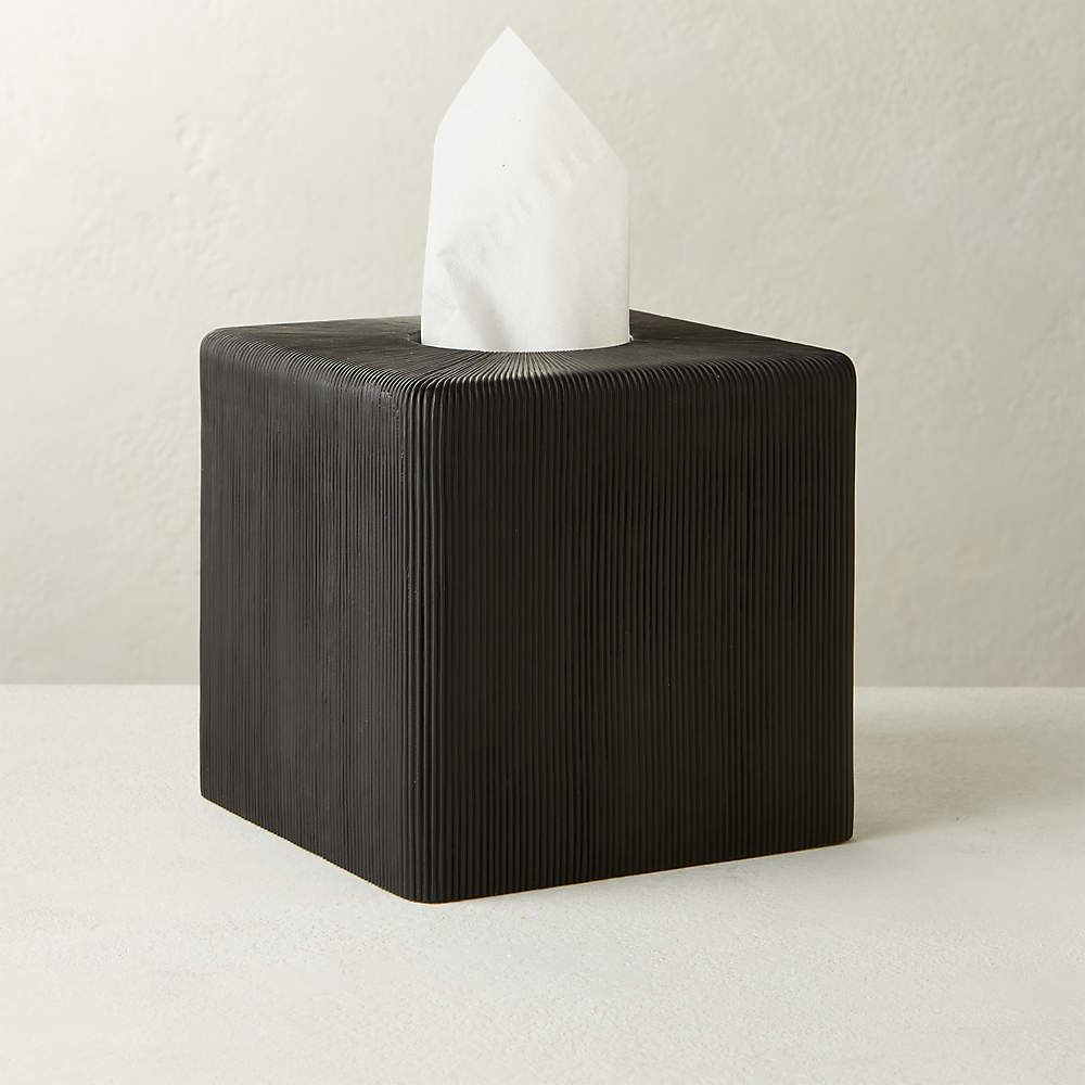  Black Tissue Box Cover,Square Tissue Box Cover,Black Tissue Box  Holders,Tissue Holder for Bathroom Accessories,Bathroom Tissue Holders :  Home & Kitchen