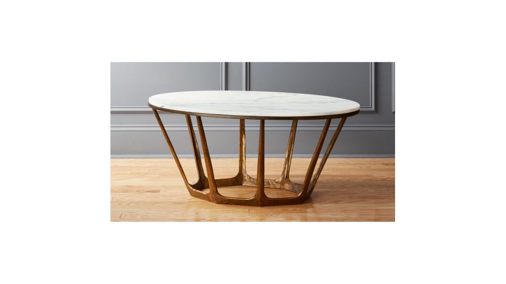 Parker Oval Marble Coffee Table + Reviews | CB2