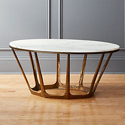 Modern Coffee Tables Cb2 Parker Oval Marble Coffee Table