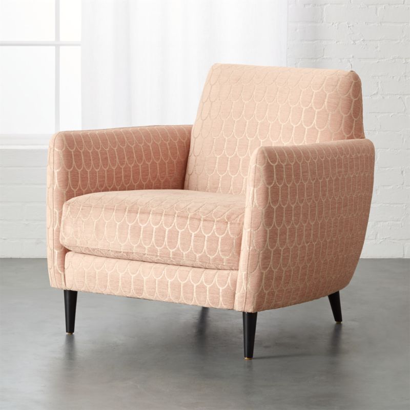 Sustainable Furniture Cb2 Parlour Crisanta Blush Pink Chair