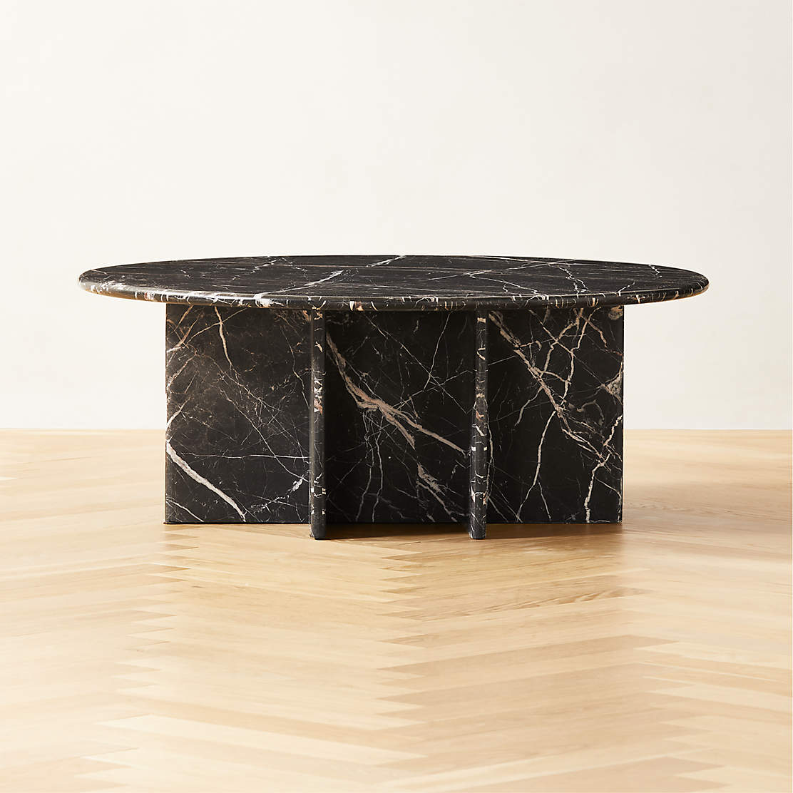 Smart Round Marble Top Coffee Table + Reviews CB2