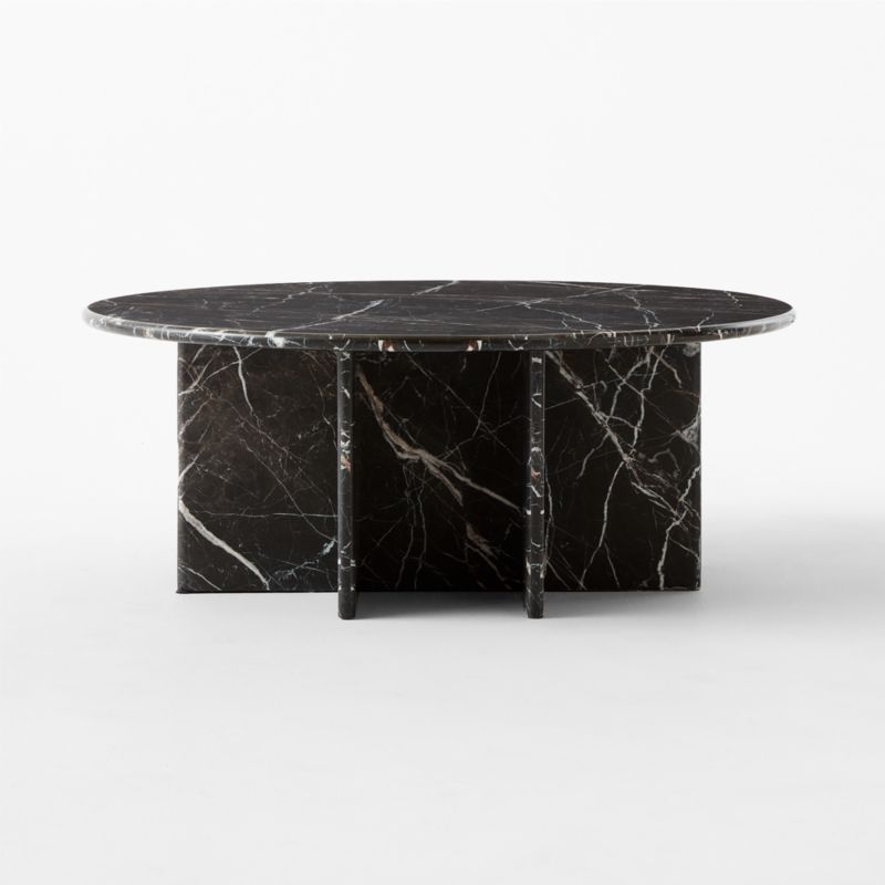 Pasar Round Black Marble Coffee Table - image 11 of 16