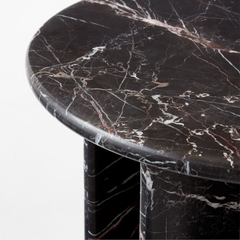 Pasar Round Black Marble Side Table - image 10 of 12