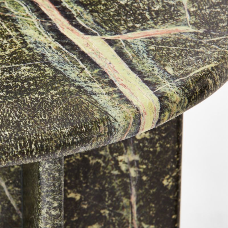 Pasar Round Green Marble Side Table - image 7 of 8