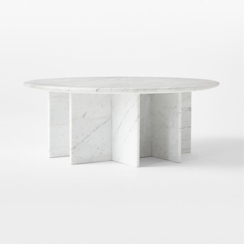 Pasar White Marble Coffee Table - image 4 of 7