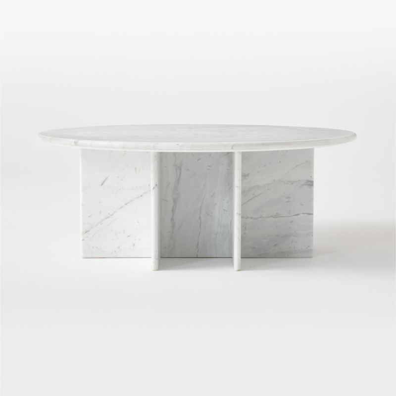 Pasar White Marble Coffee Table - image 3 of 7