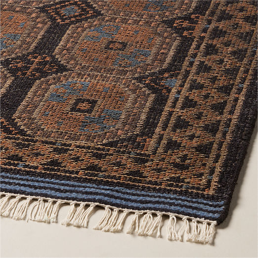 Pascala Hand-Knotted Black Wool Runner Rug 3.5'x12'