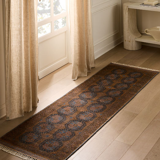 Pascala Hand-Knotted Copper Wool Runner Rug 2.5'x8'