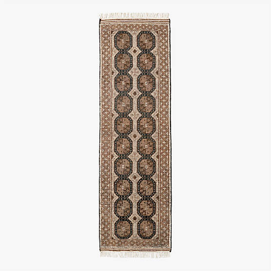 Pascala Hand-Knotted Taupe Wool Runner Rug 2.5'x8'