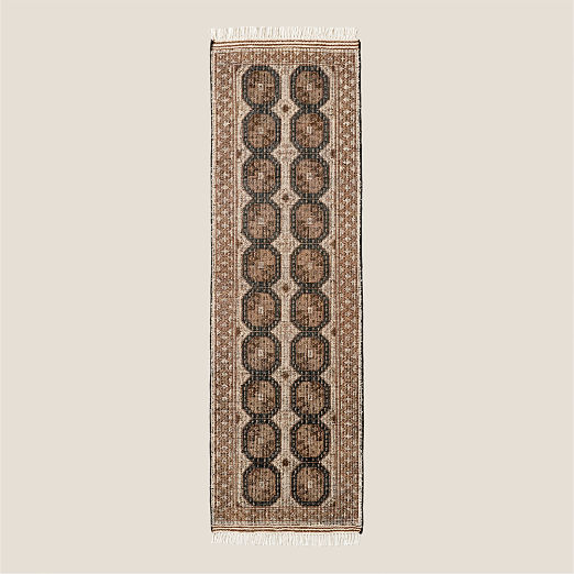 Pascala Hand-Knotted Taupe Wool Runner Rug 2.5'x8'