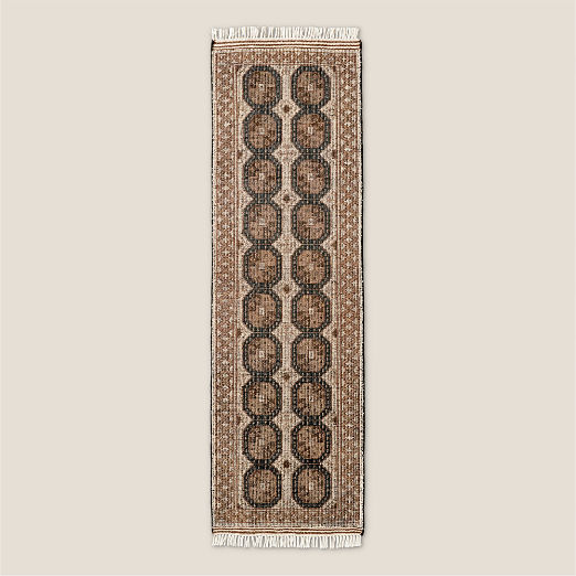 Pascala Hand-Knotted Taupe Wool Runner Rug 2.5'x8'