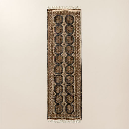 Pascala Hand-Knotted Taupe Wool Runner Rug 2.5'x8'