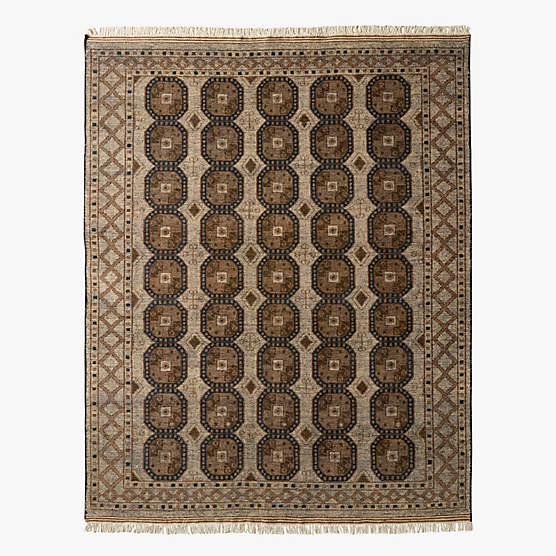 Pascala Hand-Knotted Taupe Wool Area Rug 8'x10'
