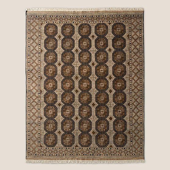 Pascala Hand-Knotted Taupe Wool Area Rug 5'x8'