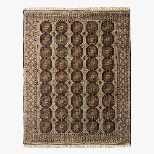 Pascala Hand-Knotted Taupe Wool Area Rug 5'x8'