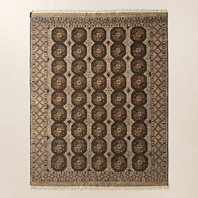 Luma Hand-Knotted Black New Zealand Wool Area Rug 8'x10' by