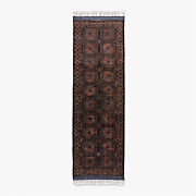 Pascala Hand-Knotted Black Wool Runner Rug 2.5'x8'