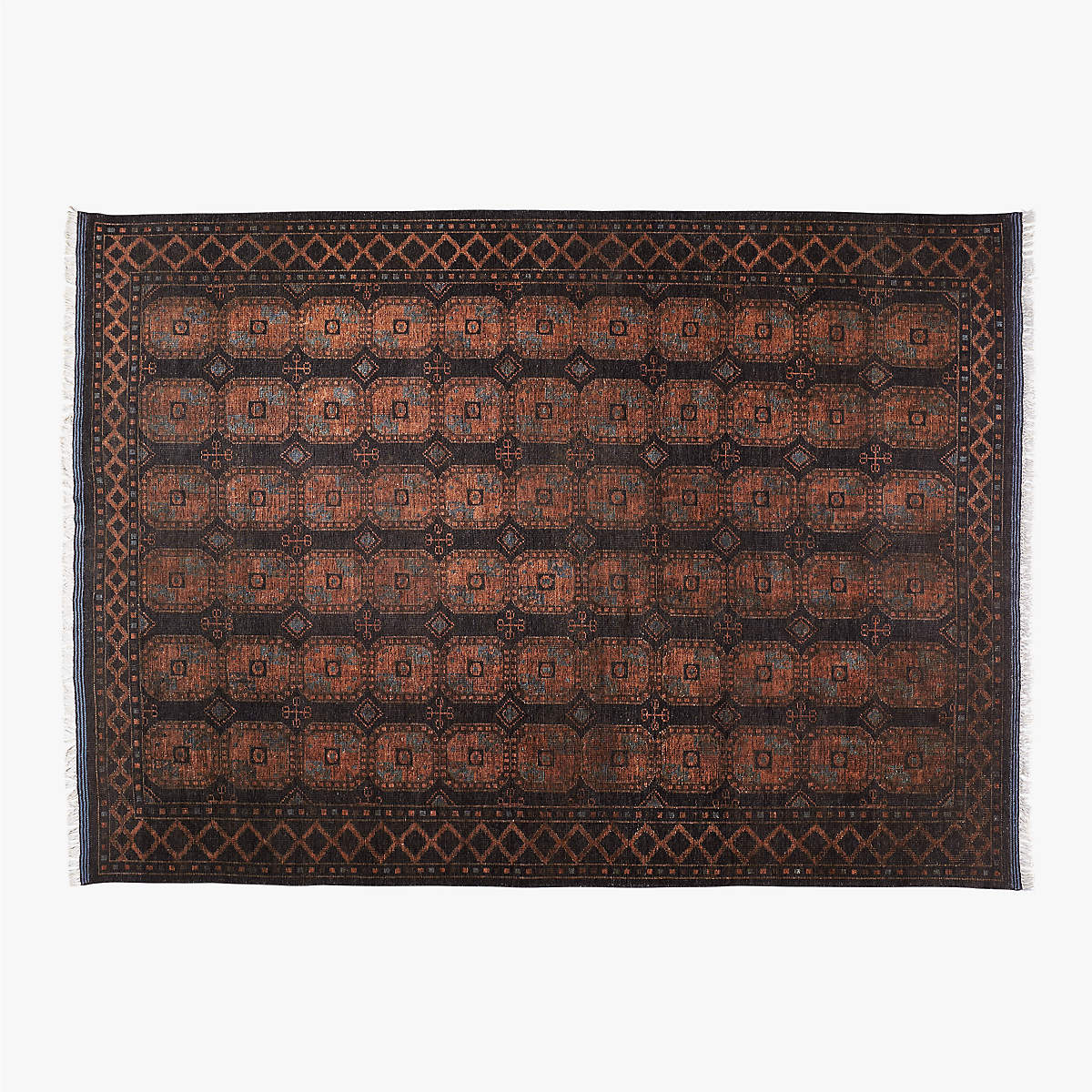 Pascala Morroccan Modern Black Wool Area Rug 10'x14' + Reviews CB2