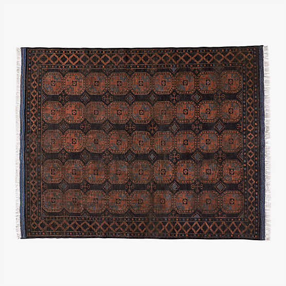 Lavish Modern Black Floral Wool Area Rug 8'x10' + Reviews CB2 Canada