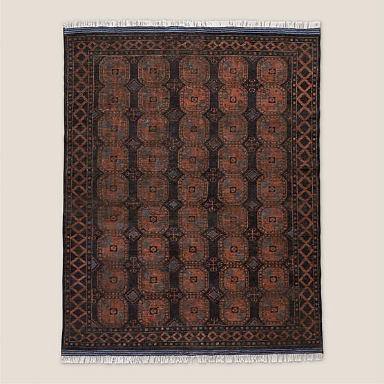 Pascala Hand-Knotted Black Wool Area Rug 8'x10'