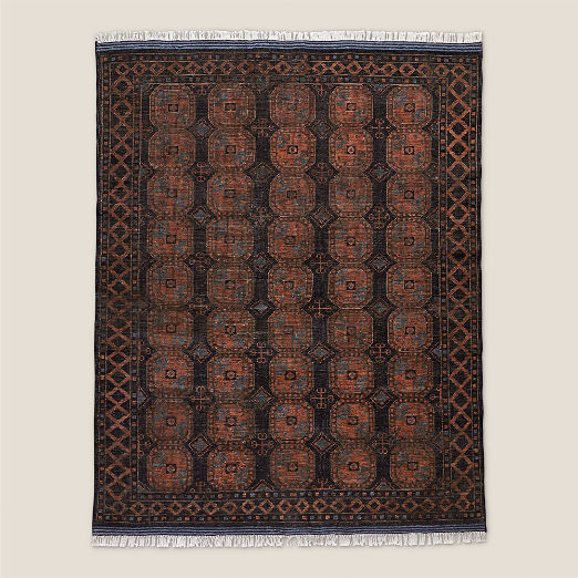 Pascala Hand-Knotted Black Wool Area Rug