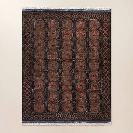 Pascala Hand-Knotted Black Wool Area Rug